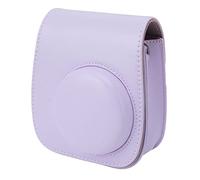 Camera Bag, Instant Camera Case Compatible with Instax Mini 11 12, Portable Instant Camera Protective Case, PU Leather Camera Accessory with Adjustable Strap, Travel Camp Essential (Iris Purple)