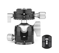 Camera Ball Head, Low Center Gravity Tripod Ballhead Double Panoramic U Notch Ball Head Add Quick Release Plate For Monopod DSLR Camera,parts(G34 with plate)