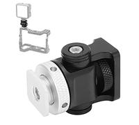 Camera Ball Head, Mini Aluminum Alloy Ball Head Tripod Cold Shoe Adapter 1/4 Inch Screw for SLR Camera (Silver Gray)