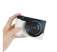 Camera based PU leather half case for the ZVE10 II provides comfort and accessibility for everyday use