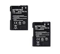 Camera Battery 2050mah EN-EL14a, Compatible For Nikon， P7000 P7100 P7800 P7700 D3100 D3200 D3300 D3400 D3500 D5600 D5100 D5300(2 battery)