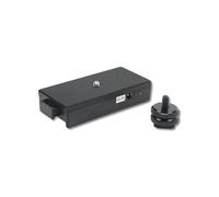 Camera Battery Adapter Plate - NP-F Battery, V Lock Battery Plate, Dual DC Outputs, Safety Lock Button, Anti-Skid Design, Easy Installation with 1/4in Screw, Extended