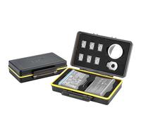 Camera Battery Case for Insta 360 X5 X4 X3,Batteries Memory Card Holder for Insta360 X5/X4/X3 with 6 Micro SD Cards Slots & 1 for Air Tag,Water Resistant Portable Storage Case Box with TF Ejector Tool