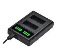 Camera Battery Charger - Double Slot Usb Charging Pack for Fast, Led Display Indicator with Portable Compact Design, Camcorder Charger for Travel Outdoor Work Replacement