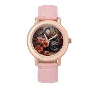 Camera Birds Photography Womens Elegant Watch Analogue Quartz Watch Leather Band Wristwatch