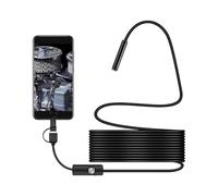 Camera Cable - Camera With Light | Waterproof Fiber Optic Cam Snake | 7mm Snake Cameraa Endoscope With 6 Led Lights, Semi-Rigid Cord Ip67 Waterproof, Type C Interface Accessories Snakke Drain