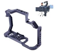 Camera Cage Compatible with Canon EOS R5 R6 R5C R5II R6II, with Arca-Swiss Fit Quick Release Plate, Aluminum Alloy DSLR Rig Stabilizer with Cold Shoe, 1/4" & 3/8" Holes for Filmmaking, Video Shooting