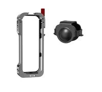 Camera Cage, Compatible with Insta360, X5 Aluminum Alloy | Anti-scratch anti-drop panoramic camera cage, black, aluminum alloy+silicone