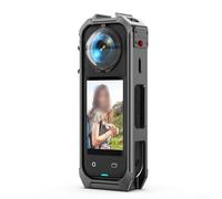Camera Cage For Insta360 X5, Action Camera Aluminum Alloy Frame Cage, 13.9 * 5.5 * 2.6cm Black Expansion Protective Case, Bezel Mount