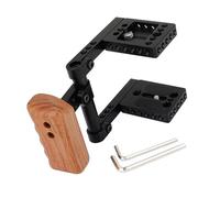 Camera Cage with Wood Handle and 1 / 4in Threads for Universally Fit Comfortable Grip and Long Time Photography BMPCC Camera Cage