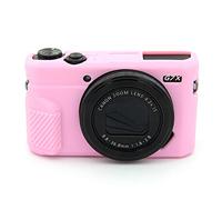 Camera Case for Canon G7X II Digital Camera, Soft Protective Body Skin Silicone Gel Rubber Soft Camera Case Cover for Canon PowerShot G7x Mark ii/G7X2 DSLR Camera(Rosa)
