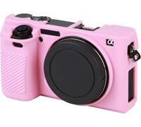 Camera Case for Sony Alpha A6100 A6300 A6400, Soft Silicone Protective Cover Housing Rubber Body Skin for Sony Alpha A6100 A6300 A6400 ILCE-6100 ILCE-6300 ILCE-6400 Digital SLR Camera Bag Pink