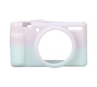 Camera Case for Sony ZV-1 ZV-1 II ZV-1M2, Soft Silicone Protective Cover Anti-Scratch Slim Fit Digital Camera Sleeve (Pink Green)