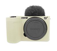 Camera Case For Sony ZV-E10 II, Easy Hood Soft Silicone Travel Carrying Case ZVE10 II Protective Cover Body Skin DSLR Camera Sleeve (Beige)
