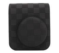 Camera Case, Light Checkered Camera with Tiles with Resistant Skyscraper-Cup-Below of The Vintage Case with Adjustable Shoulder for The Trip (Black)