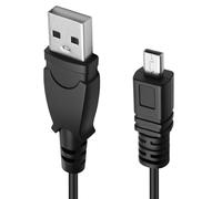 Camera Charger Cable Replacement USB Lead for Panasonic Lumi DMC FZ70 ZS25 ZS19 TZ61 TZ40 Fujifilm Finepix F20 F30 Olympus Sony DSLR-A100 A300 Nikon Coolpix 2100 2200 3100 Charging Fast Data Transfer