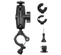 Camera Clamp Mount for Gopro, 360° Double Ball Mounting Clamp, Multifunction Holder for Motorcycle, Photography Light Fixture Bracket,Umbrella,Selfie Stick,Reflector