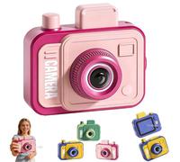 Camera Double Prank Water Gun, Prank Two-Way Camera Water Gun, Reverse & Forward Splash, for Family Outdoor Water Fighting Games or Party Prank Games pink