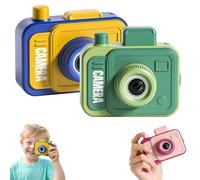 Camera Double Prank Water Gun, Reverse & Forward Splash Battle, Pranks Battle Waters Camera Fight, Novelty Prank Two-Way Camera Water Gun for Family Outdoor Water Fighting Games (Green+Yellow)