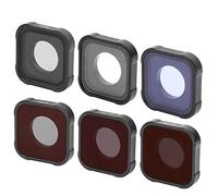 Camera Filter, 6PCS STAR/CPL/ND8/ND16/ND32/NIGHT Filter Set Aluminum Optical Glass Lens Protector Filter for GoPro Hero9