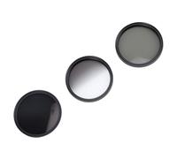 Camera Filter Kit, Improve Image Clarity,Saturation,3 in 1 Set for Special Exposure, Balancing Light, Optical Glass with for Multi-Situation Shooting (62mm)
