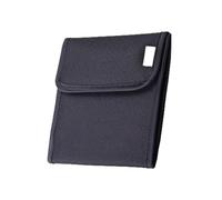 Camera Filter Pouches Lens Filter Case for Up to 82mm Circular and Square Foldable Canvas Bag for Travel Use, Black, 115x130mm/4.53x5.12inch, three slices