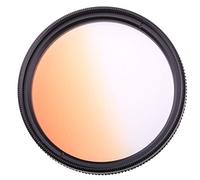 Camera Filters 49/52/55/58/62/67/72/77/82mm Ultra Slim Frame Full Grey Pink Green Blue Red Brown Color Filter For DSLR SLR Camera Lens(58mm,Gradual Orange)