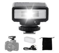 Camera Flash for Canon Sony Nikon Panasonic Olympus Pentax, GN10 ISO 100 5600W 1/250 Flash Rate 1-3S Recycling Speed 5 Levels Brightness, Mini Flashs with Diffuser for Cameras Single-Contact Hotshoe