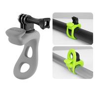 Camera Flexible Mount Bracket 360° Wrap Silicone Band Bike Handlebar Tube Stick Pole Universal Holder for Insta360 Ace Pro X3, for DJI Action 3/4 Pocket 3, for Go Pro Max Hero 12 11 10 9 (Gray)