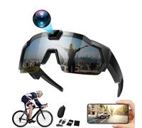 Camera Glasses, Sports Glasses with Camera, HD 1080P Video Recording and Photo Taking, mit 32GB Memory Card, Camera Sunglasses for Cycling Hiking Travel