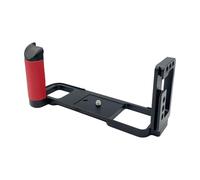 Camera Hand Grip Precise Machined Aluminum L Plate Quick Release For GFX 50R With Wood Grip Horizontal Vertical Quick Release