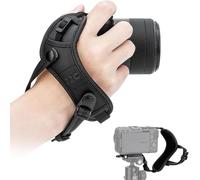 Camera Hand Wrist Grip Strap with Arca Quick Release Plate for Canon EOS R50 R50 V R100 R7 R10 M50 Mark II for Fuji GFX 100 II Coolpix P1100 Lumix S5IIX S9 & More Camera with Small Strap Lugs - Black