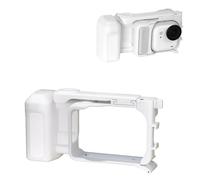 Camera Handle Bracket for Insta360 GO Ultra, Quick-Release Grip Protective Frame with One-Piece Ergonomic Grip Design, Anti-Slip Street Photography Handheld Mount for Vlog Shooting (White)