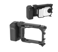Camera Handle Bracket for Insta360 GO Ultra, Quick-Release Grip Protective Frame with One-Piece Ergonomic Grip Design, Anti-Slip Street Photography Handheld Mount for Vlog Shooting (black)