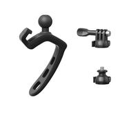 Camera Handlebar Mount for Insta360, Handlebar Mount Clip for Bike Bicycle Motorcycle Motor Action Metal Camera Holder Clamp for DJI Action Cameras (Black)