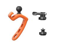 Camera Handlebar Mount for Insta360, Handlebar Mount Clip for Bike Bicycle Motorcycle Motor Action Metal Camera Holder Clamp for DJI Action Cameras (Orange)