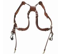 Camera Harness for 2 Cameras, Dual Shoulder Leather Camera Strap with Quick Release Buckles, Adjustable Leather Digital Cameras Shoulder Strap Harness Accessory