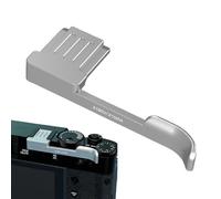 Camera Hot Shoe Grip, Aluminum Alloy Mount, Anti-Scratch Silicone Pad, Ergonomic Design, Enhanced Stability, Extensive Use for Photography Accessory, Black, Silver