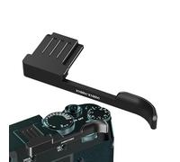 Camera Hot Shoes Thumb Up Grip, Aluminum Alloy Digit Grip Shoe Mount Stand, Anti-Scratch Silicone Pad, Camera Accessories, 2.56x1.14x0.43 Inches, Black Silver