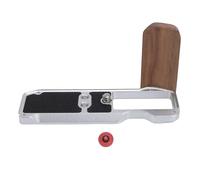 Camera L Shape Grip Aluminum Alloy Wood Handle for X M5 Photography (Silver)