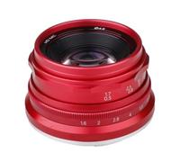 camera lens, 35mm F1.6 V APS-C Prime Lens,Compatible For Sony E A6600 6500 Fuji XF Canon EOS-M M50 Panasonic/Olympus Micro 4/3(Red,M4/3)