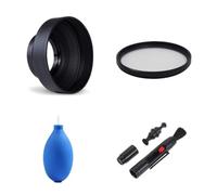 Camera Lens Accessories Set 58mm 3 Stage Collapsible Lens Hood, MC UV, Cleaning Set For Panasonic Lumix G Vario 14-140mm f/3.5-5.6 ASPH. POWER O.I.S. Lens