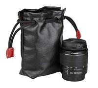 Camera Lens Bag, Portable Protective Case Bag Pouch Soft PU Leather + Villus Storage Bag with Stay Cord for DSLR Camera Lens, Size: 70mm x 60mm x 130mm (Color : Color2)