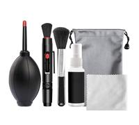 Camera Lens Cleaning Kit, Professional DSLR Lens Cleaning Tool with Waterproof Storage Bag, Air Dust Blower, Lens Cleaning Pen Brush, Cleaning Cloth, Empty Bottle, for DSLR Camera Cleaning Tool