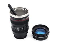 Camera Lens Coffee Cup & Travel Mug, The Magic Suction Cup Creative Gift Cup Stainless Steel Tumbler Leakproof Travel Mug Tea Water Bottle with Lid 400ml