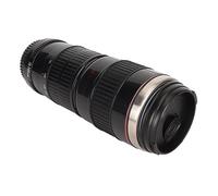 Camera Lens Coffee Mug, Stainless Steel Inside, Travel Vacuum Bottle for Hot Cold Drinks, Photographer Idea for Men Women (Black)