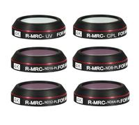 Camera Lens Filter Set with UV, CPL and ND8/ND16/ND32/ND64 Compatible with SJCAM C300 C400, Optical Glass Construction for Outdoor Photography, Compact Protective Design in Black