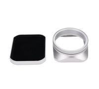 Camera Lens Hood for Fuji X100VI X100V X100F X100T X100S X100 X70, Lightweight Square Metal Lens Shade with Cap for Camera Accessories (Silver)