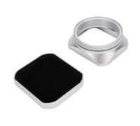 Camera Lens Hood, Square Metal Lens Shade Slim Low Profile Designed Hood with Cap Fit for X100VI X100V X100F X100T X100S X100 X70 (Silver)