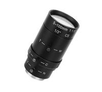 Camera Lens, Manual Aperture Lens CS Mount Manual Aperture 5-100mm Aluminum Alloy 1.3MP Zoom CCTV Zoom for Security Camera